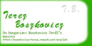 terez boszkovicz business card